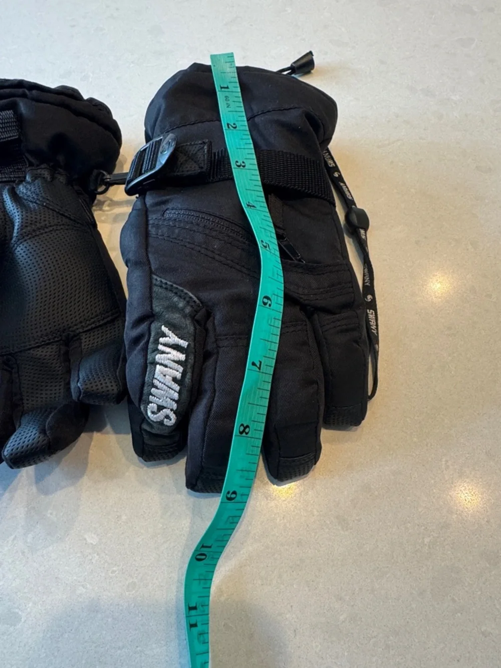 Swany Kids Black Ski Mittens with Adjustable Strap